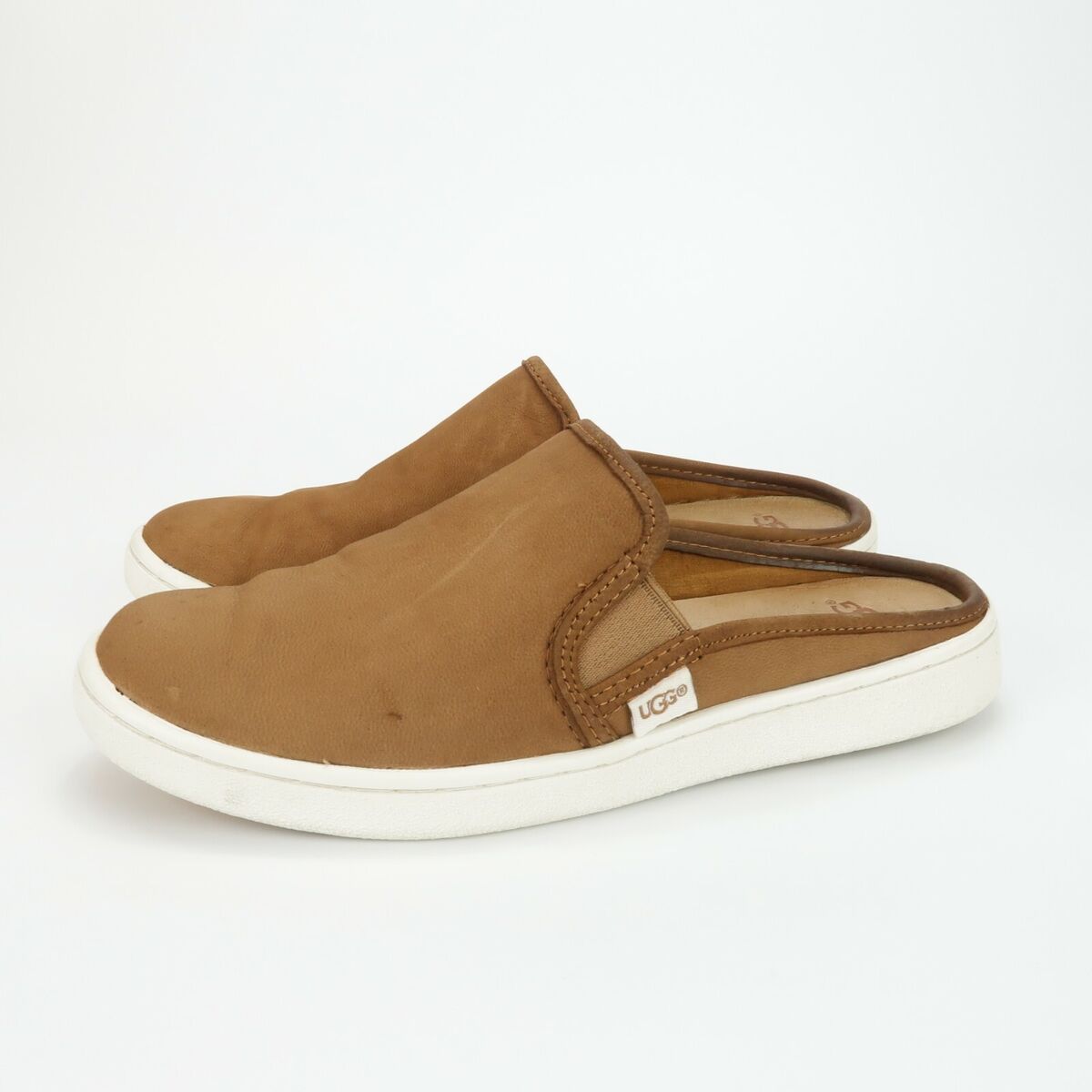 UGG Gene Womens Slip On Brown Leather Mule Shoes S/N#1098529 UGG Gene Womens Slip On Brown Leather Mule Shoes S/N#1098529