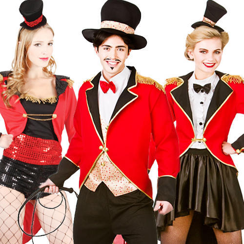 Circus Lion Tamer Ringmaster Adult Fancy Dress Mens Ladies Womens Costume Outfit