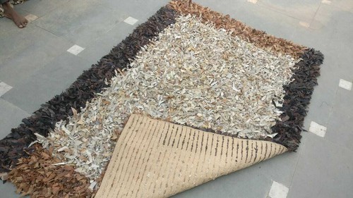 Shaggy Rugs Dual Border Large Cotton Pure Leather Cutting Carpet Off-White Decor - Picture 4 of 4