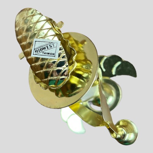Angel Gold Tone Christmas Candle Clip Ornaments Midwest Cannon Falls 1980s NEW - Picture 8 of 10