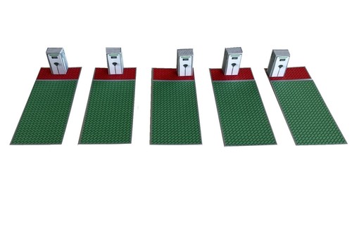 HO/1:87 Ladesäulen 5 Stück mit Parkplatz Kartonmodellbausatz - Bild 2 von 3