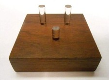 Rockhound's 1st Choice Display Stand Genuine Peruvian Walnut Acrylic for Geodes