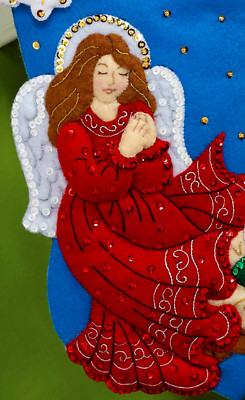 Bucilla Guardian Angel ~ 16/" Felt Christmas Stocking Kit #86483 Baby Jesus 2014