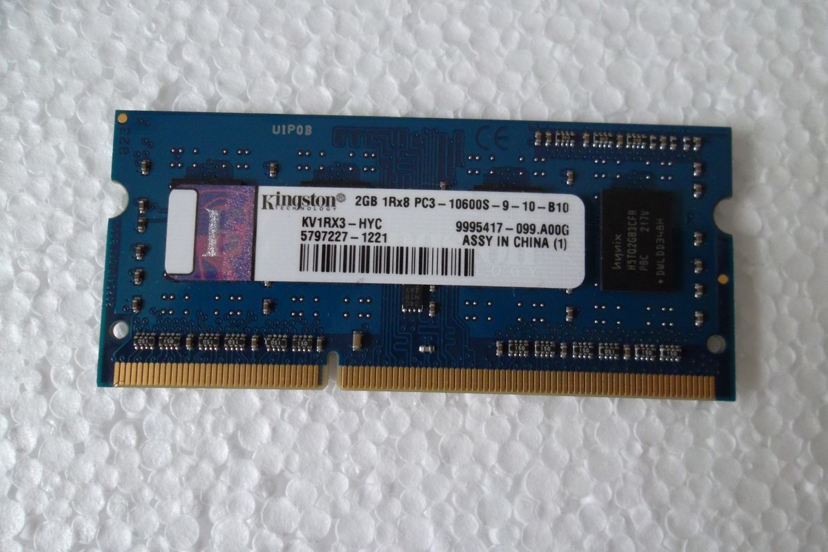 Kingston laptop Memory 2GB 1Rx8 PC3-10600S DDR3 1333MHz Non