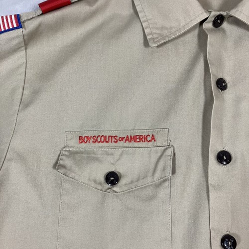 Boy Scouts of America BSA Youth Shirt 2XL Tan No patches USA Made - EUC - Picture 2 of 6