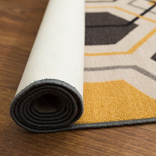 Kitchen Rugs Contemporary Geometric Stripe Non-Slip Carpet Runners for Hallways - Picture 3 of 4