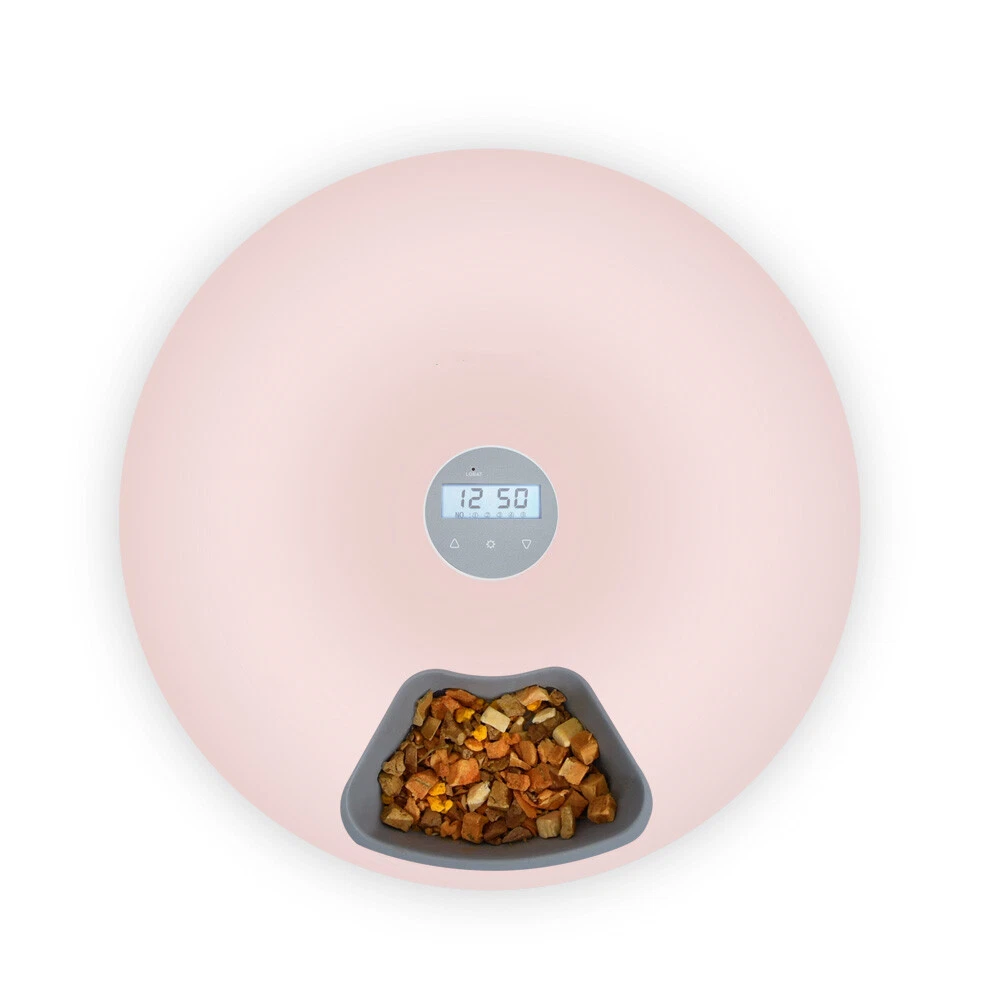6 Meal Automatic Pet Dog Cat Food Feeder Dispenser with