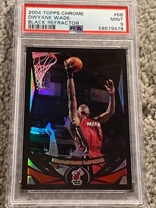 DWYANE WADE 2004 TOPPS CHROME BLACK REFRACTOR #68 PSA 9 MINT Just Graded 130/500