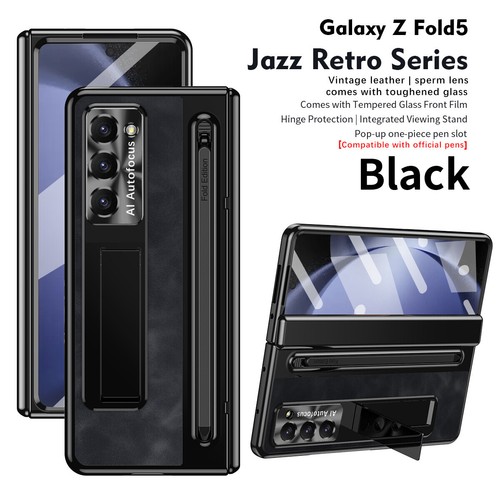 Funda de cuero con soporte/bisagra protectora de pantalla plegable para Galaxy Z 6 5 4 - Imagen 24 de 39