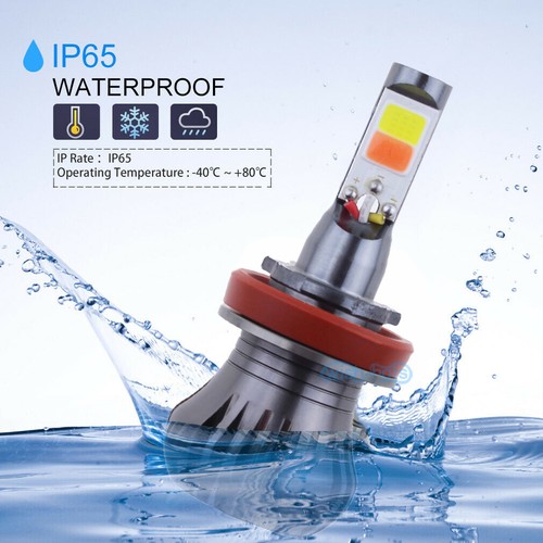 Dual Color 12W H8 H11 10000K Blue+White 6000K LED Fog Light Driving Bulb DRL - Picture 9 of 12
