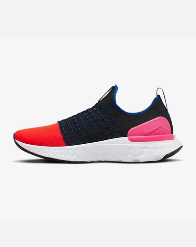 Size 8.5 - Nike React Phantom Run Flyknit 2 Black Bright Crimson - Picture 2 of 5