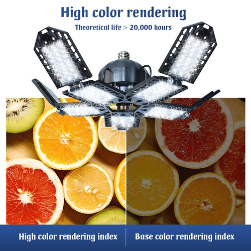 Foldable Super Bright Warehouse LED Garage Lights Factory Shop GYM Light Lamp - Picture 8 of 14