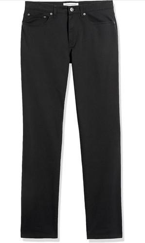 Amazon Essentials sportliche 5-Pocket Stretch Twill schwarze Herrenhose 40WX 32L - Bild 11 von 11