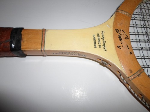 Lot of 2 Elaine Mason **Wood** Tennis Racquets **Shorty** Training Vintage - Picture 6 of 12