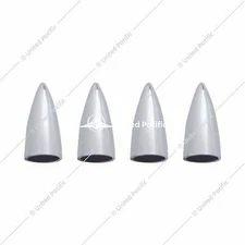 (4) Chrome Bullet head tire Wheel Valve Stem Caps Hot Rat Rod ATV Bike Car Truck