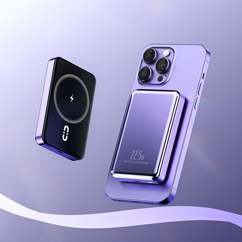 Aluminum alloy magnetic wireless 10000 mah PD20W bidirectional fast charging - 第 6/10 張圖片