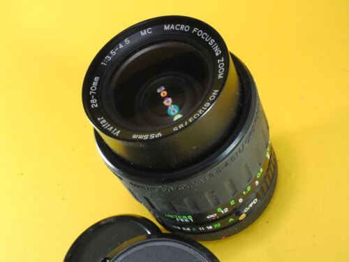 Vivitar 28-70mm f3.5-4.5 Mc Macro Focusing Zoom Lens both caps canon fd mount - Picture 2 of 6