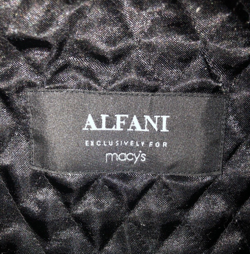 Herren ALFANI Mantel Jacke Wolle Kaschmir Größe XL 46R schwarz isoliert gesteppt - Bild 2 von 9