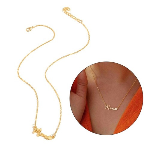 Letter Heart Shaped Pendant Necklace Jewelry Accessoires Pendant Necklace - Picture 2 of 7