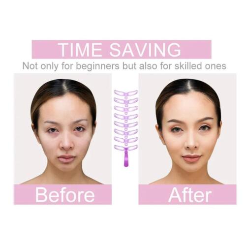 8 Styles Eyebrow Shaping Stencils Grooming Shaper Reusable Template H7I6 - Picture 8 of 11