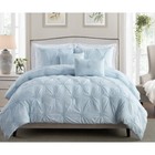 Stylish Extra Plush Comfort Floral Pintuck Comforter Set  King/Cal. King