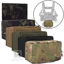 KRYDEX Tactical Hanger Drop Pouch Hook & Loop for Armor Plate Carrier Chest Rig