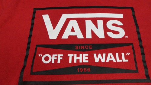 Vans Off The Wall Kids Hoodie Size Lrg Red Pullover Sweatshirt Logo Front Back - Picture 13 of 14