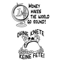 Money Makes The World Go Round - Stempel / Clearstamp Von Efco (4511095)