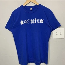 Coexist Computer Tech Blue Tee Apple Ubuntu Chrome Windows Medium