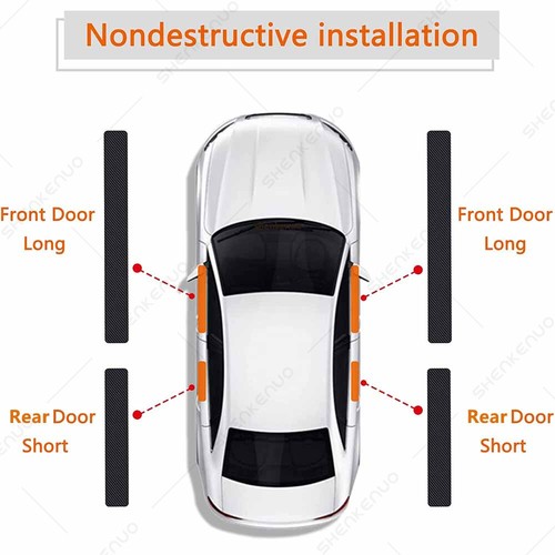 For Chevrolet Silverado Door Sill Protector 4D Carbon Fiber Scuff Plate Stickers - Foto 4 di 12
