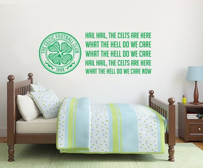 Official Celtic Football Club Crest Celts Song Wall Sticker Set Mural - Celtic Fc Home Decor Official Celtic Football Club Crest Celts Song Wall Sticker Set Mural - Celtic Fc Home Decor