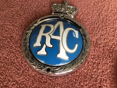 VINTAGE CAR BADGE,( RAC Type 2 “PREMIUM” Grill Badge ,1960/1973 .)