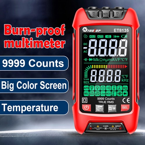 9999 Counts Digital Multimeter Color Display Handheld Multimeter NCV V8Z0 - Picture 5 of 12