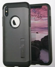 Spigen Phone Case for New iPhone 6.5"-New- Gunmetal- Slim Armor 🆓 Shipping