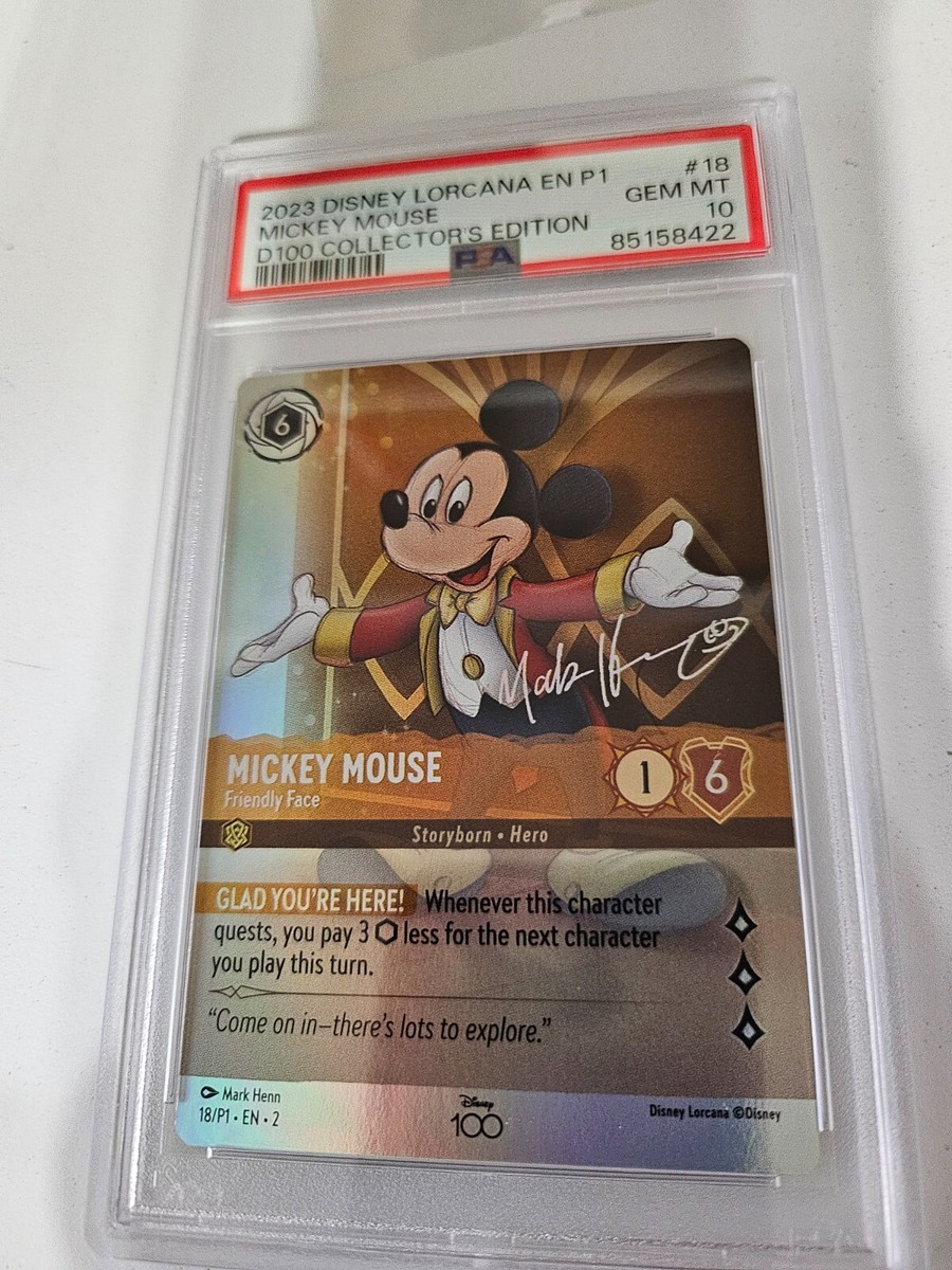 Disney Lorcana Mickey Mouse Friendly Face 18/P1 D100 Disney Lorcana Mickey Mouse Friendly Face 18/P1 D100