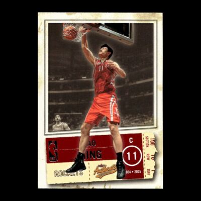 Yao Ming 2004-05 Fleer Authentix Houston Rockets #29 R328D 50 | eBay