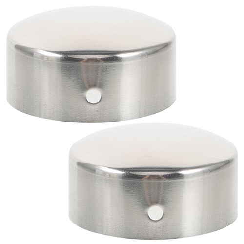 2pcs Handrail End Caps Handrail Round End Caps Stainless Steel Plugs for Round - Picture 2 of 24