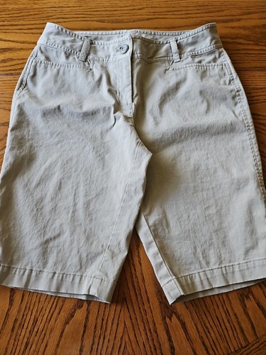 J Jill Womens Shorts Size 6 Genuine Fit Below Waist Khaki Cotton Mix Spandex - Picture 12 of 13