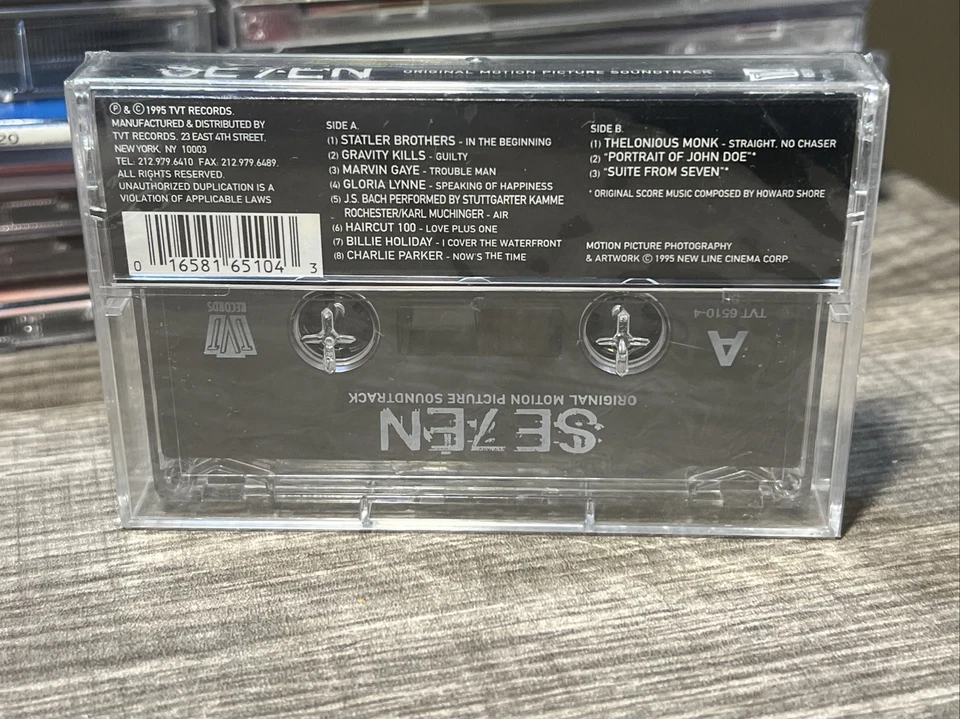 Se7en [Original Motion Picture Soundtrack] Artists Artists (Cassette) New Sealed - Image 3 of 4