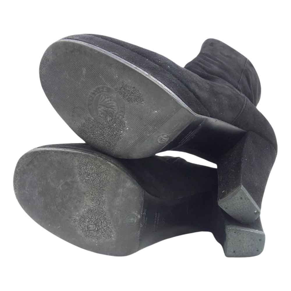 Saint Laurent Short Boots Shoes EU 37 US 7 Suede Black Authentic thumbnail 13