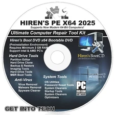 Hiren's NEW Version Bootable DVD PC Utilities Password Disk Recovery & More