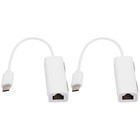 2 Stück Typ-C LAN-Internetnetzwerk-Konverter-Adapter