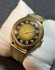 Vintage Timex Electric Dynabeat Watch Men Gold Tone 37mm,1/30 10K RGP Band,Runs