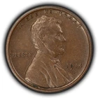 1914-S 1c Lincoln Wheat Cent - Orig Chocolate Brown - AU Semi Key Date - Y6543