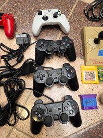 Broken Controller And Games Lot Xbox One PS2 PS3 SEGA GAMEBOY NES ALL FOR PARTS