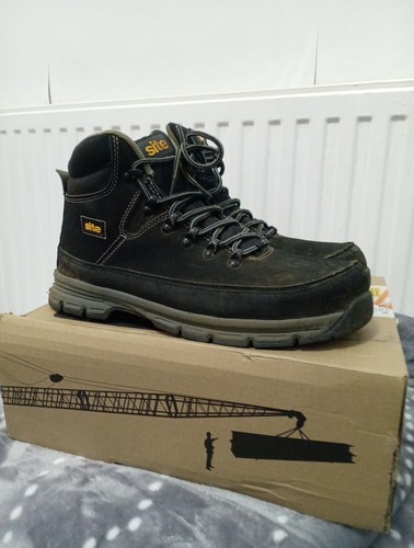 SITE BRONZITE GRÖSSE 8 SCHWARZ STAHLKAPPE SICHERHEITSSTIEFEL