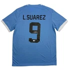 Autographed/Signed Luis Suarez Uruguay Blue Soccer Jersey Beckett BAS COA