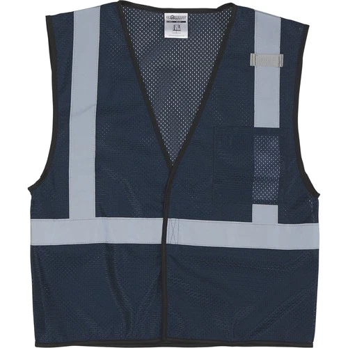 Kishigo B127-L-XL Navy Enhanced Visibility Mesh Safety Vest Men’s Large/XL - product listing photo