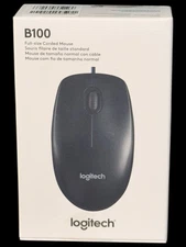 NEW GENUINE OEM Logitech B100 USB Standard Wired Mouse - 910-001439