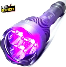 V3 385-395Nm Black Light UV Flashlight High Power Upgraded Triple Broad Band....